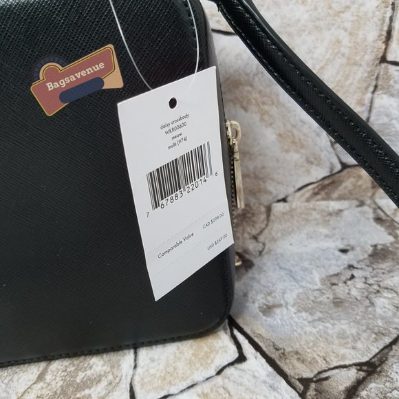 Daisy Vanity Crossbody Meow Cat Leather Bag Top Handle Purse Black Kate spade - Picture 6 of 12